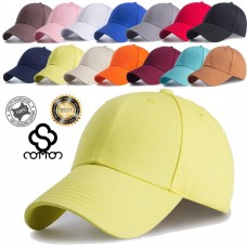 Hombres Mujer Plain Baseball Cap Blank Adjustable Solid Hat Pre Curved Visor Sunhat  eb-28297794
